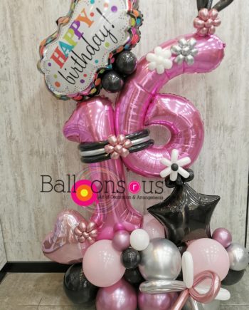 arrangement birthday with big numbers