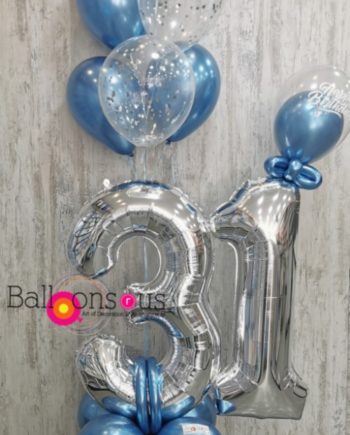 arrangement birthday with big numbers