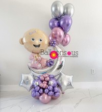 Baby Girl arrangement with moon
