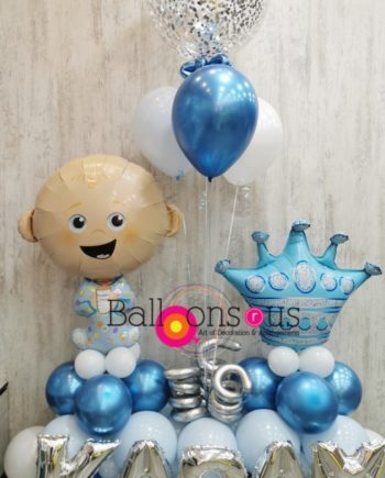 Baby Boy arrangement with crown