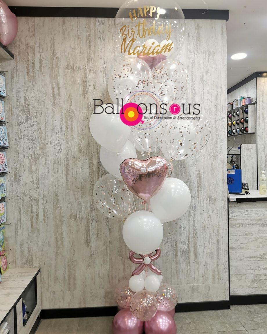 Birthday Customized Bunche of confetti Balloons