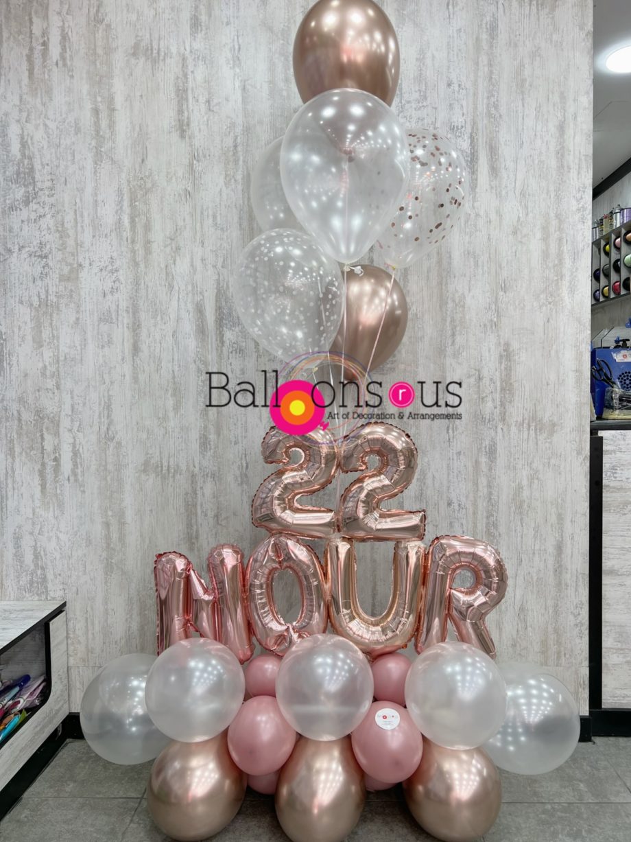 Birthday Arrangement name with age