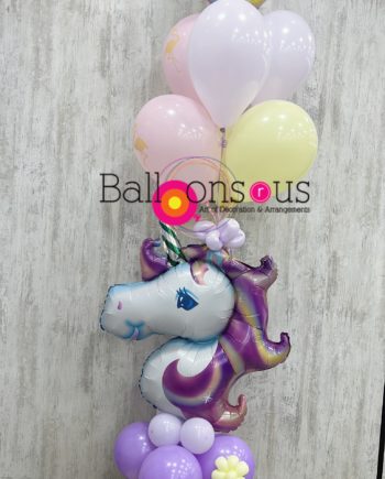 Unicorn get well soon balloons