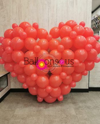 Linked heart balloons