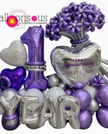 Anniversary Luxury with Flowers Bouquet