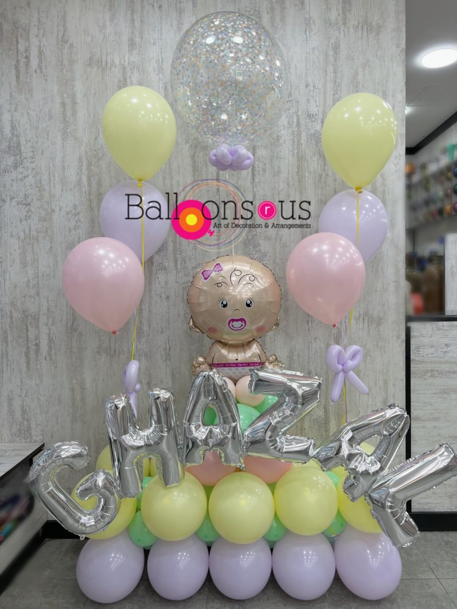 Baby Girl Arrangement of Pastel Colors