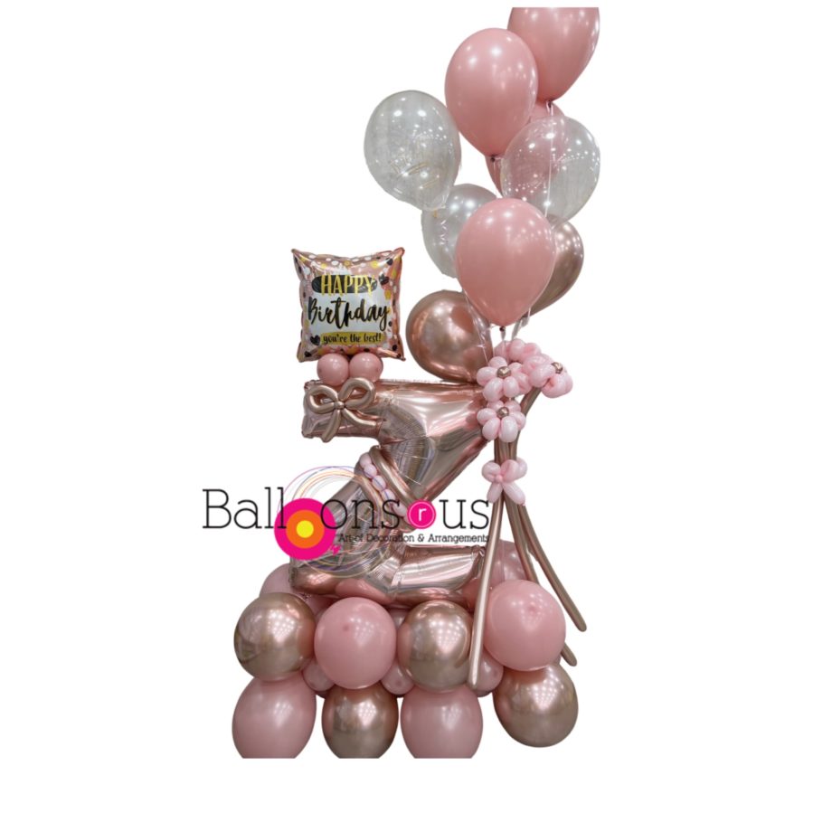 Birthday Arrangement With Big Letter