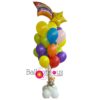 Get well soon arrangement with teddy bear