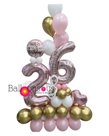 Birthday Arrangement with big numbers
