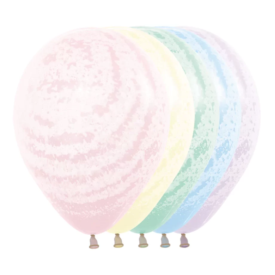 ROUND LATEX BALLOON INFINITY GRAFFITI WINTER PASTEL