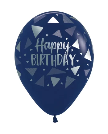 Navy Blue Happy Birthday balloon