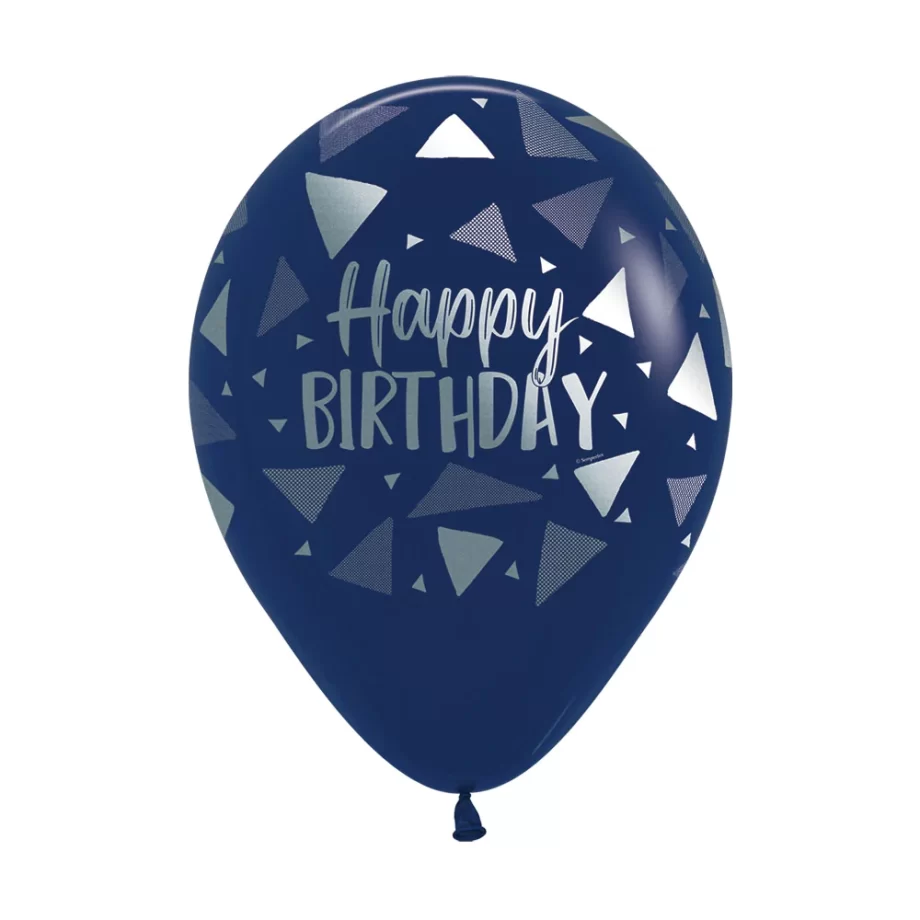 Navy Blue Happy Birthday balloon