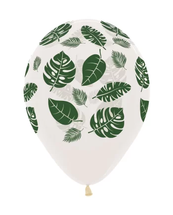 LATEX BALLOON INFINITY TRANSPARENT GLASS LEAVES