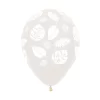 LATEX BALLOON INFINITY LEAVES GREEN JUNGLE TRANSPARENT GLASS