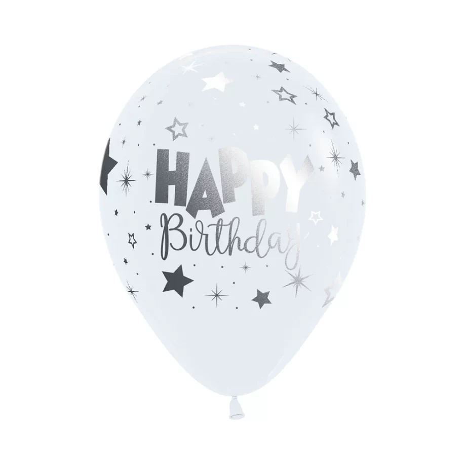 white Happy Birthday Balloon