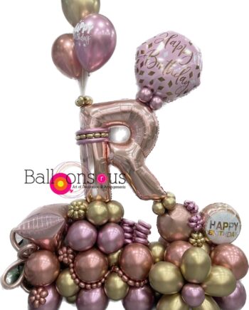 Birthday Arrangement with Big Letter
