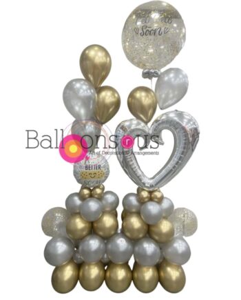 Get Well Soon Arrangement With Customized Balloon