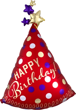 Red Satin Party Hat