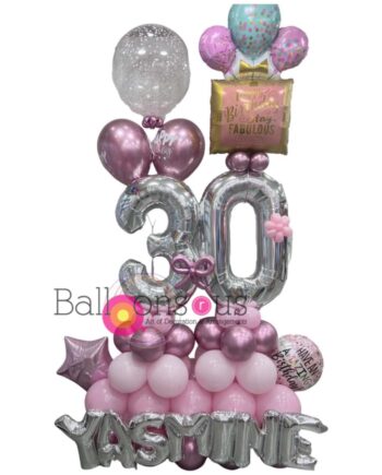Birthday Arrangement with age and name