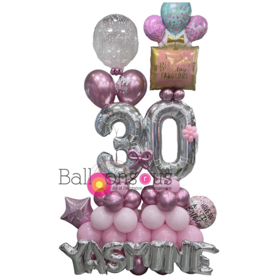 Birthday Arrangement with age and name