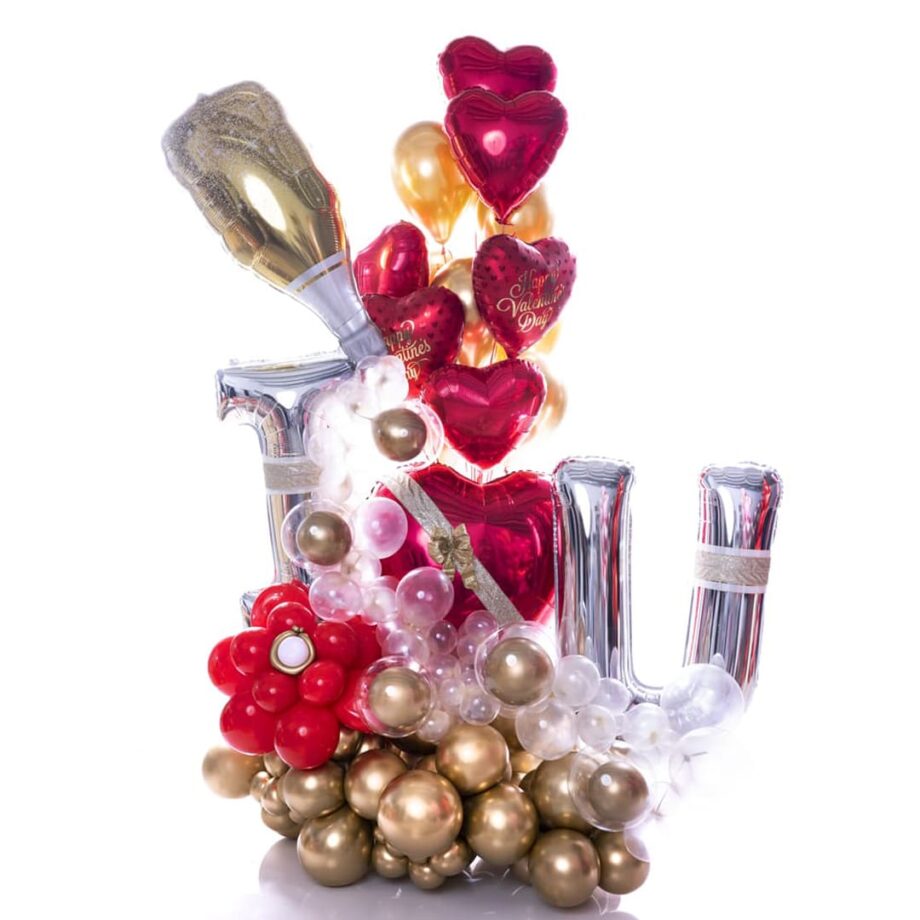 LOVE YOU ARRANGEMENT WITH champagne