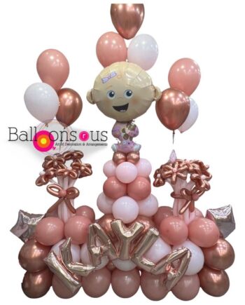 New Baby Girl Arrangement with name