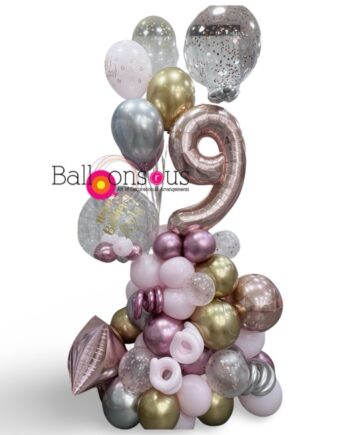 Birthday Arrangement with customized Balloon and Age