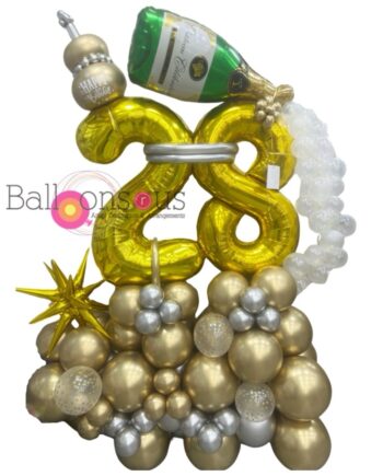Birthday Stand with Champagne