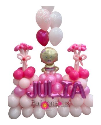 New Baby Girl Arrangement with name