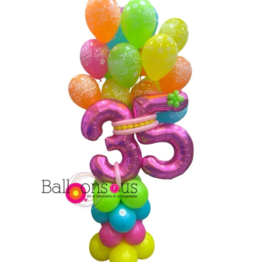 Birthday Arrangement with big age