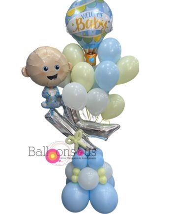 New baby Boy stand with big Letter