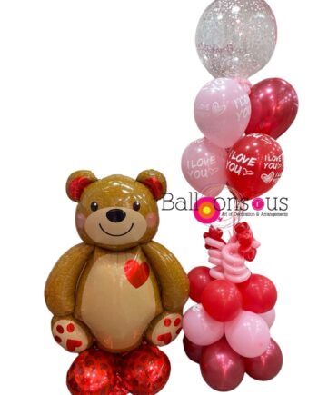 Big Teddy Bear Balloon with helium Bunche
