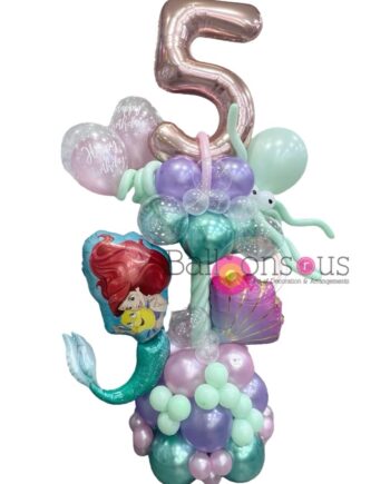 Mermaid Balloons Arrangement with big Age