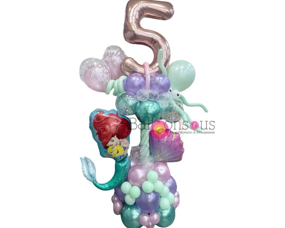 Mermaid Balloons Arrangement with big Age