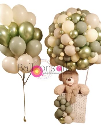 Hotair Balloon with big Helium Bunch