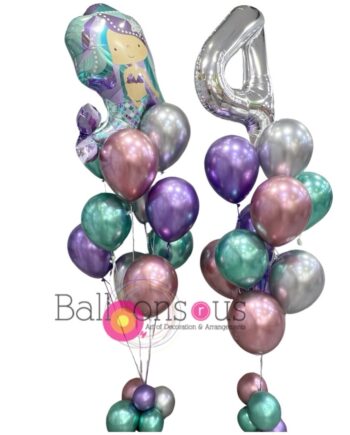 Mermaid Helium Bunches Balloon