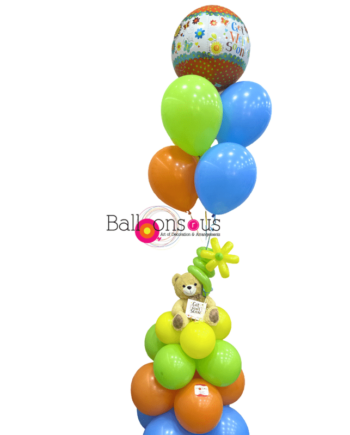 Balloons Arrangement with Teddy Bear