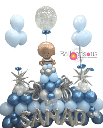 New Baby Boy Arrangement with Name
