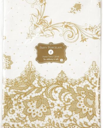 Table Cover Porcelain SILVER , GOLD