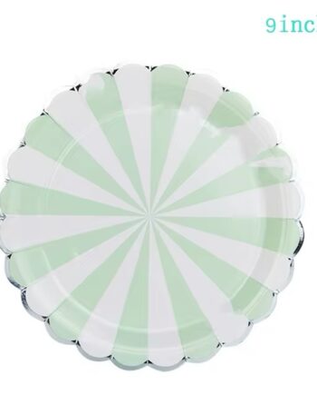 Green Stripe Plates Copy