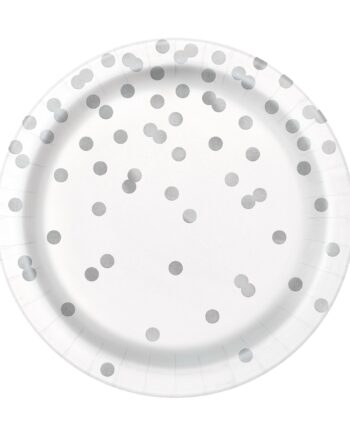 White with Dotes Silver