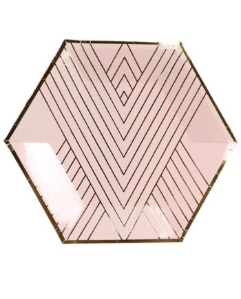 Pink with Rose Gold stripes