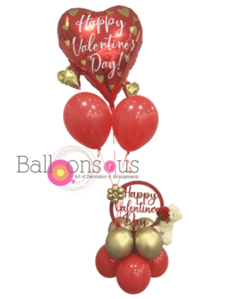 Valentine’s Day Balloon with Teddy Bear