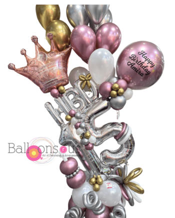 Birthday Stand with Big Age and Crown