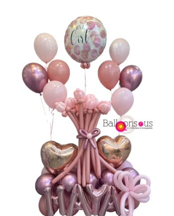 New Baby Stand with Tulip Flowers