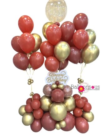 Birthday Wine Red arrangement